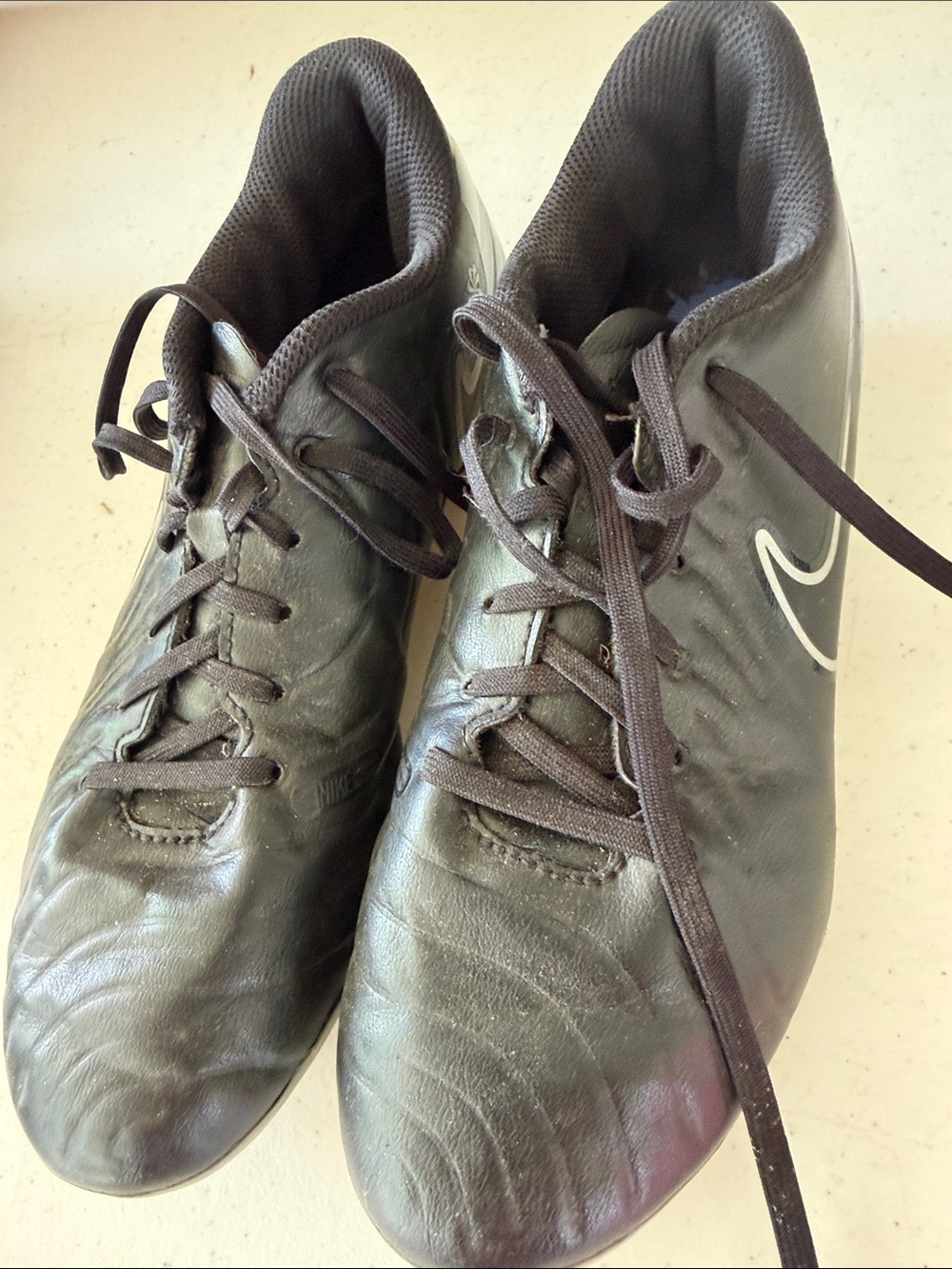 Nike Black Men's Athletic Shoes with White Swoosh